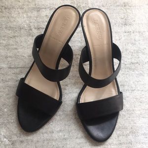 J crew black Italian sandals 8